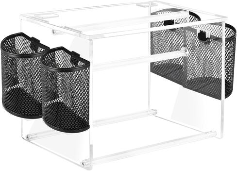 (Acrylic Label Machine Stand) Label Roll Holder for Rolls and Fanfold Labels,Acrylic Label Holder for Thermal Printer,Desktop Label Printer Holder for Home,Office,Study,Small Business in Kuwait