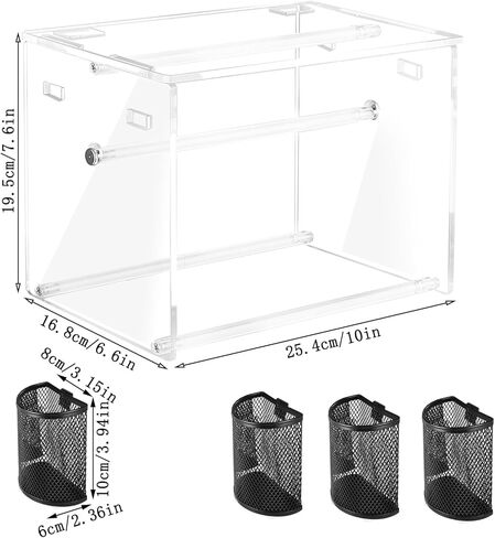 (Acrylic Label Machine Stand) Label Roll Holder for Rolls and Fanfold Labels,Acrylic Label Holder for Thermal Printer,Desktop Label Printer Holder for Home,Office,Study,Small Business in Kuwait