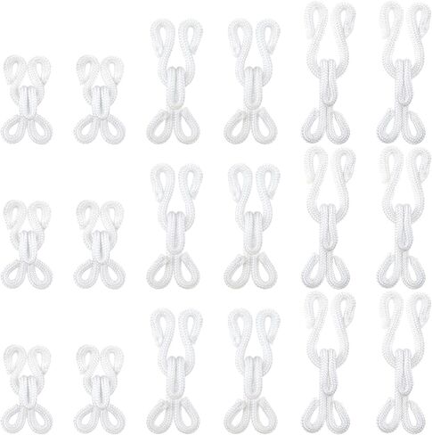 CustomyLife 36 Pairs Sewing Hooks and Eyes Closure 2/3/3.5mm White Metal Bra Hooks Replacement for Clothing Replacement Trousers Skirts Craft in Saudi Arabia