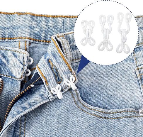 CustomyLife 36 Pairs Sewing Hooks and Eyes Closure 2/3/3.5mm White Metal Bra Hooks Replacement for Clothing Replacement Trousers Skirts Craft in Saudi Arabia