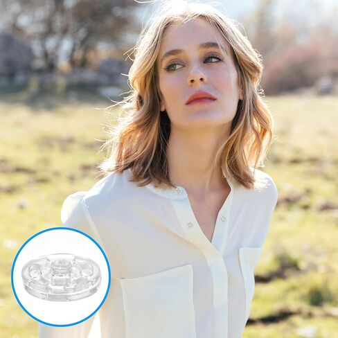 Plastic Snaps for Fabric, 36 Pcs 3 Sizes Round Clear Snaps for Sewing Invisible Sew on Snap Button Fasteners for Sewing DIY Crafts Clothing Shirt Pant (7.5mm, 10mm, 12.5mm) in Kuwait