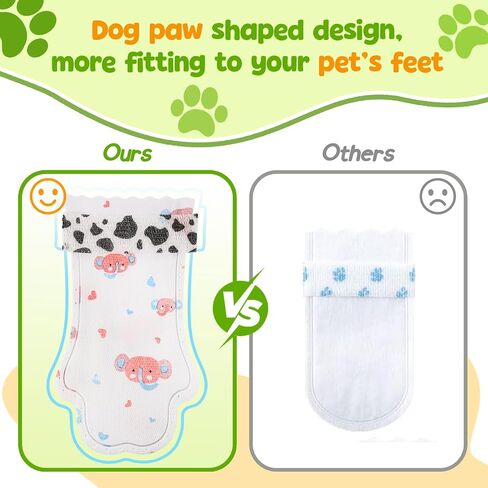 Disposable Dog Shoes, Rain Boots for Dogs, 20pcs Waterproof Dog Paw Socks Cover & 3pcs Adjustable Bandage, Paw Protectors for Small Medium Large Dogs for Summer Winter Snow (Blue-Green, M) in Saudi Arabia