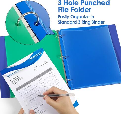 KTRIO Plastic Folders with Clear Front Pocket, 4 Pack Folders with Pockets and Prongs, Heavy Duty 2 Pocket 3 Prong Folders, Letter Size Colored Plastic Folders for School Office, 4 Assorted Colors in Saudi Arabia