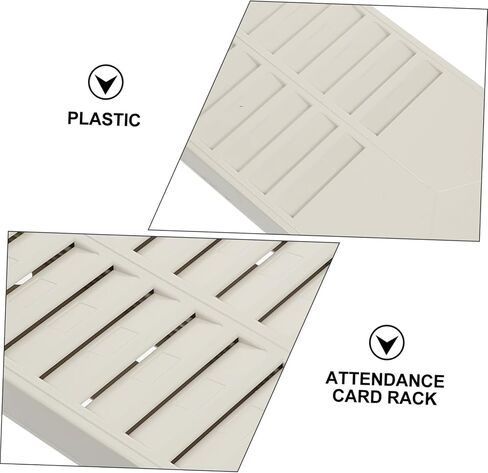 HOMSFOU 24-Slot Plastic Time Attendance Card Holder Rack for Attendance Machine Wall-Mounted Storage Solution for Student Exams and Office Use in Saudi Arabia