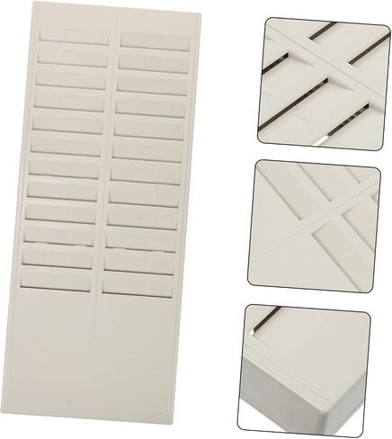 HOMSFOU 24-Slot Plastic Time Attendance Card Holder Rack for Attendance Machine Wall-Mounted Storage Solution for Student Exams and Office Use in Saudi Arabia
