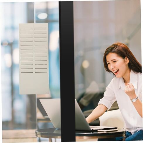 HOMSFOU 24-Slot Plastic Time Attendance Card Holder Rack for Attendance Machine Wall-Mounted Storage Solution for Student Exams and Office Use in Saudi Arabia