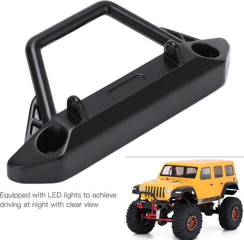 SCX24 Bumper, 1/24 RC Bumper Upgrade Parts with 2 LED Headlights, RC Bumpers for Car Crawler Accessory in Saudi Arabia