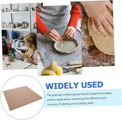 NUOBESTY Clay Wedging Board Durable Fiberboard Pottery Tray for Sculpting and Glazing Warp-Resistant Ceramic Art Tool for Artists and Crafting in Saudi Arabia