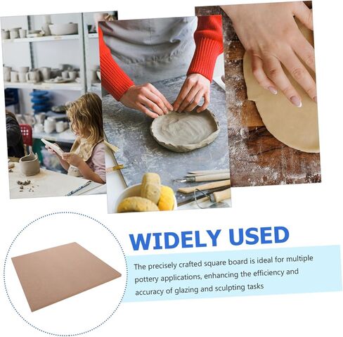 Gadpiparty Wooden Clay Drying Board Durable Fiberboard Pottery Tray for Ceramic Art Projects Lightweight Square Wedging Board for Studio and Outdoor Use in Saudi Arabia