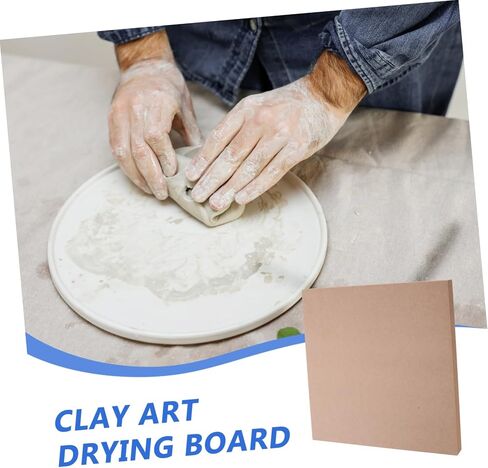 Gadpiparty Wooden Clay Drying Board Durable Fiberboard Pottery Tray for Ceramic Art Projects Lightweight Square Wedging Board for Studio and Outdoor Use in Saudi Arabia