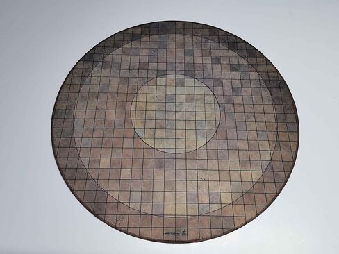 24" Diameter Dungeon Floor Playmat with 1" Grid Stitched Edging, Double-Sided with Universal Dungeon Terrain in Saudi Arabia