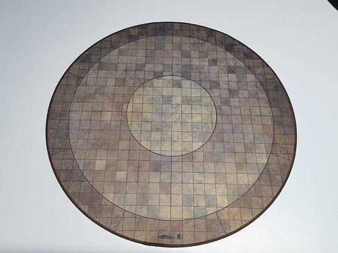 24" Diameter Dungeon Floor Playmat with 1" Grid Stitched Edging, Double-Sided with Universal Dungeon Terrain in Saudi Arabia