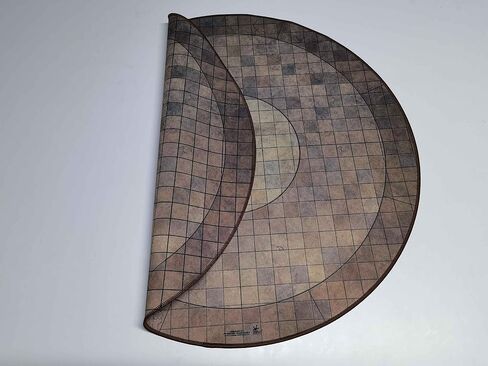 24" Diameter Dungeon Floor Playmat with 1" Grid Stitched Edging, Double-Sided with Universal Dungeon Terrain in Saudi Arabia