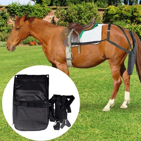 Horse Diaper Manure Bag Pony Poop Storage Bag Oxford Horse Poop Bag Catcher Equine Manure Bag for Riding Barn Saddle Garden, 51cmx39cm in Saudi Arabia