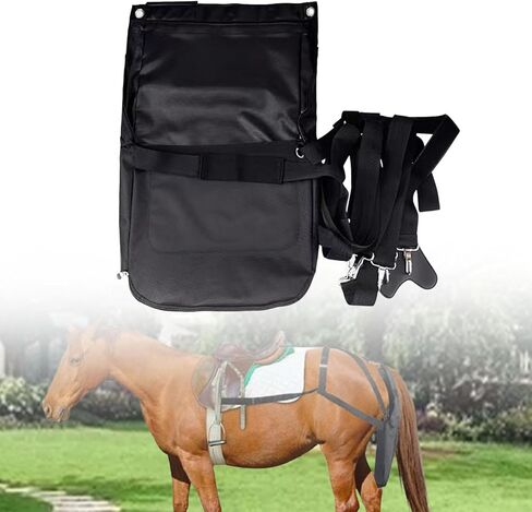 Horse Diaper Manure Bag Pony Poop Storage Bag Oxford Horse Poop Bag Catcher Equine Manure Bag for Riding Barn Saddle Garden, 51cmx39cm in Saudi Arabia