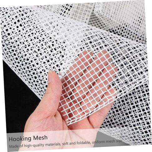 Housoutil DIY Hooking Mesh Rug Making Craft Sheet White Latch Hook Canvas for Handmade Tapestry Embroidery Accessories for Adults for Home Decor in Saudi Arabia