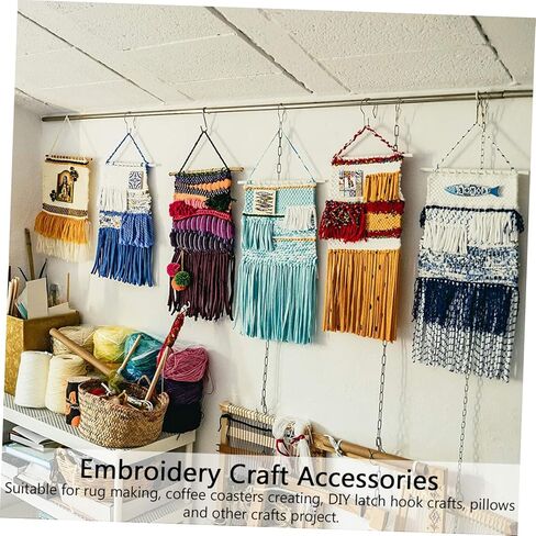 Housoutil DIY Hooking Mesh Rug Making Craft Sheet White Latch Hook Canvas for Handmade Tapestry Embroidery Accessories for Adults for Home Decor in Saudi Arabia
