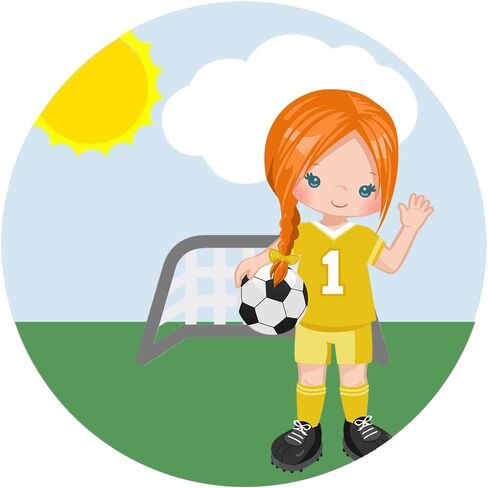 لاعب كرة قدم فتاة مخصص زخرفة عيد الميلاد (الشعر الأحمر) in Saudi Arabia