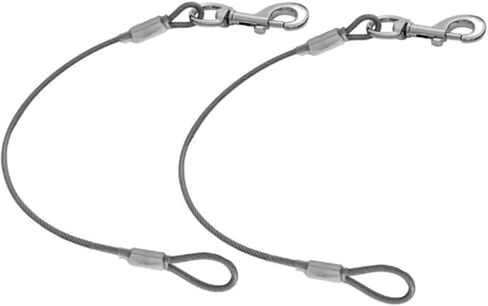 2 Pack Pack Proot Dog Extension ، 24 "Short Dog Leash Extender للتدريب على المشي ، مقود غير قابل للمضغ مناسب للكلاب الصغيرة المتوسطة (أسود*2) in Kuwait