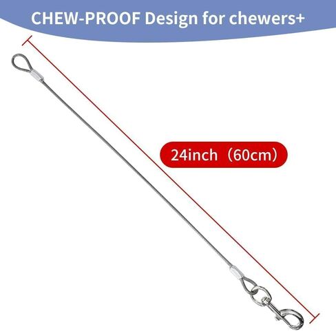 2 Pack Pack Proot Dog Extension ، 24 "Short Dog Leash Extender للتدريب على المشي ، مقود غير قابل للمضغ مناسب للكلاب الصغيرة المتوسطة (أسود*2) in Kuwait