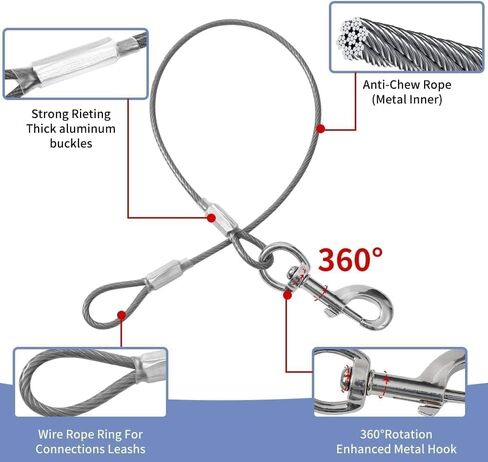 2 Pack Pack Proot Dog Extension ، 24 "Short Dog Leash Extender للتدريب على المشي ، مقود غير قابل للمضغ مناسب للكلاب الصغيرة المتوسطة (أسود*2) in Kuwait