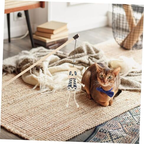 Besportble 2pcs هالوين القط أفخم كارتون ناعم catnip مدعين انتشار مفتراف القطاع الداخلي تحفيز خفيفة الوزن شبح رائعتين وتصميم جمجمة للقطط in Kuwait