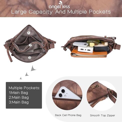 Angel Kiss Small Shoulder Bag for Women Crossbody Purses and Handbags Multi Pockets Hobo Bags in Kuwait