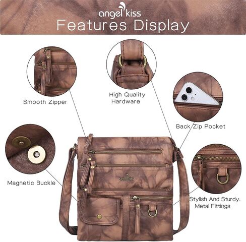 Angel Kiss Small Shoulder Bag for Women Crossbody Purses and Handbags Multi Pockets Hobo Bags in Kuwait