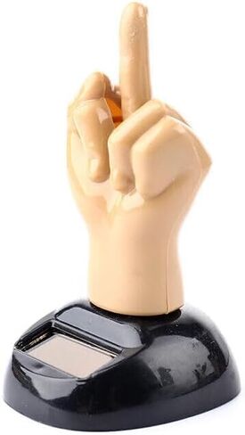 Car Dashboard Solar Powered Mid Finger Shaking Dancing Figure Decorative Figures Playsets, 3D Figurine Desk Solar Dancing Figurines, Dashboard Bobbleheads, Middle Finger Duck, Solar Power Kits in Saudi Arabia