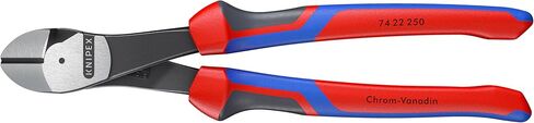 KNIPEX 74 22 200 Comfort Grip High Leverage Angled Diagonal Cutter, 8-Inch, Angled, Comfort Grip in Kuwait