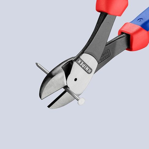 KNIPEX 74 22 200 Comfort Grip High Leverage Angled Diagonal Cutter, 8-Inch, Angled, Comfort Grip in Kuwait