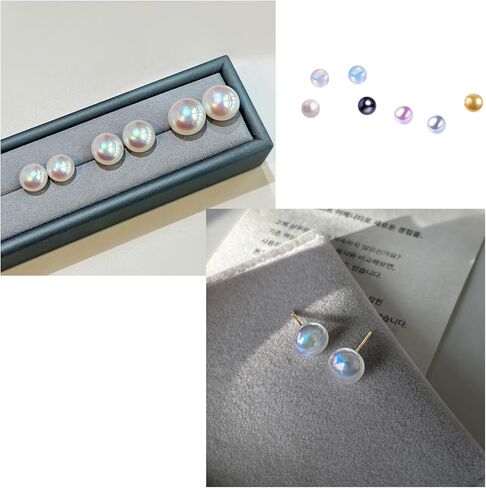 7 أزواج من أقراط اللؤلؤ 925 من الفضة الإسترليني أقراط اللؤلؤ أقراط اللؤلؤ ترصيع لعيد الميلاد هدايا النساء أقراط الأسبوع هيبوالرجينيك in Kuwait