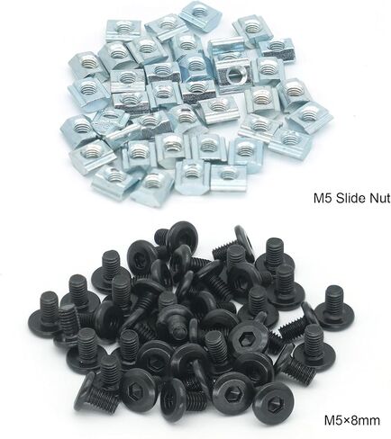 10 مجموعات من الأقواس السوداء على شكل T، بما في ذلك 40 قطعة M5 T-Slot Slot، 40 قطعة M5x8mm غطاء برغي سداسي الشكل، لفتحة 6 مم 2020 سلسلة من الألومنيوم in Kuwait