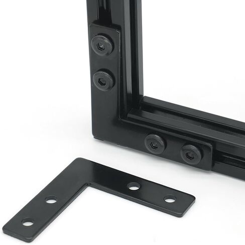 10 مجموعات من الأقواس السوداء على شكل T، بما في ذلك 40 قطعة M5 T-Slot Slot، 40 قطعة M5x8mm غطاء برغي سداسي الشكل، لفتحة 6 مم 2020 سلسلة من الألومنيوم in Kuwait