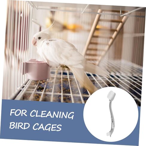 4pcs Bird Cage Cleaner Brush Long Handle Parrot Cage Washing Tool with Double Heads for Easy Cleaning and Maintenance for Pet Owners in Saudi Arabia