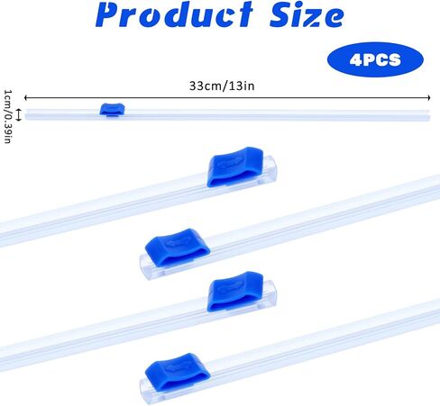 Plastic Wrap Cutter Slide Cutter 4 Pcs Self-Adhesive Replacement Food Cling Wrap Fit 12" Roll Slide Cutter Quick Cut Dispensers for Waxed Paper Parchment Aluminum Foil Waxed Paper in Saudi Arabia