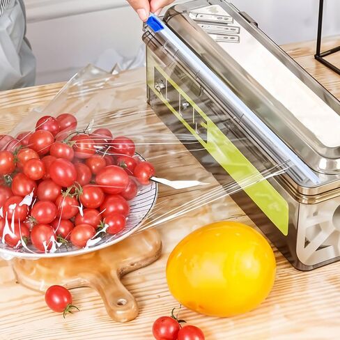 Plastic Wrap Cutter Slide Cutter 4 Pcs Self-Adhesive Replacement Food Cling Wrap Fit 12" Roll Slide Cutter Quick Cut Dispensers for Waxed Paper Parchment Aluminum Foil Waxed Paper in Saudi Arabia