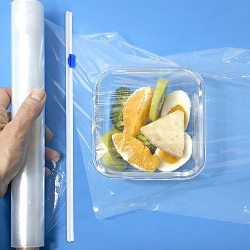 Plastic Wrap Cutter Slide Cutter 4 Pcs Self-Adhesive Replacement Food Cling Wrap Fit 12" Roll Slide Cutter Quick Cut Dispensers for Waxed Paper Parchment Aluminum Foil Waxed Paper in Saudi Arabia