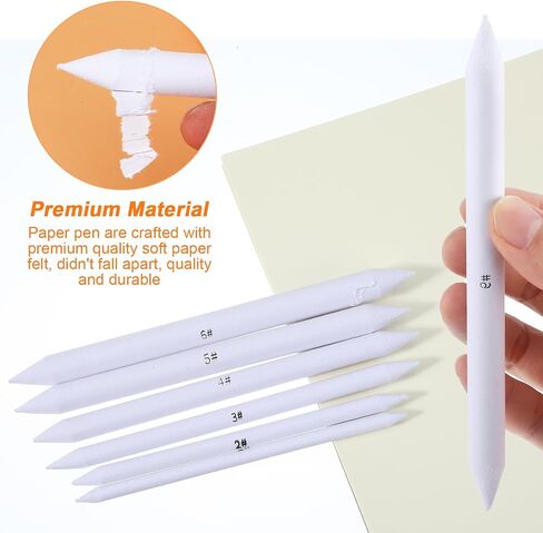 9 Pcs Blending Stumps for Drawing, Washable & Reusable Blending Sponge Pens and Sandpaper Pencil Sharpener Tortillions Blendings Sticks Drawing Art Blenders for Student Artist Charcoal Sketch in Saudi Arabia