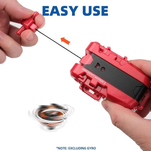 2 Pack X String Launcher ، Lawer Blade X Gyro Launcher مجموعة لمعارك اللاعبين ، فقط العمل مع قمم الغزل اليمنى (Red + Black) in Kuwait