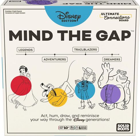 ألعاب ماجستير تدور ، Solidroots Minle The Gap Disney Edition ، لعبة التوافه السحرية للأجيال مع Trivia Disney New ، Night Family Game ، 2+ لاعبين ، للأعمار من 10 إلى 10 سنوات in Saudi Arabia