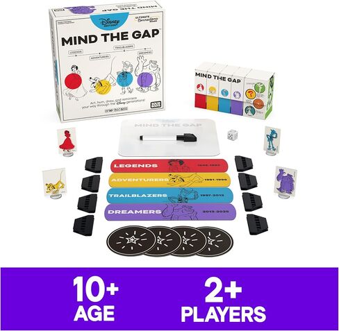 ألعاب ماجستير تدور ، Solidroots Minle The Gap Disney Edition ، لعبة التوافه السحرية للأجيال مع Trivia Disney New ، Night Family Game ، 2+ لاعبين ، للأعمار من 10 إلى 10 سنوات in Saudi Arabia