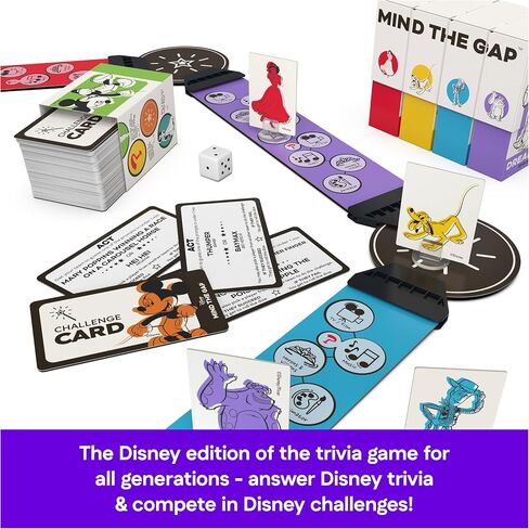 ألعاب ماجستير تدور ، Solidroots Minle The Gap Disney Edition ، لعبة التوافه السحرية للأجيال مع Trivia Disney New ، Night Family Game ، 2+ لاعبين ، للأعمار من 10 إلى 10 سنوات in Saudi Arabia