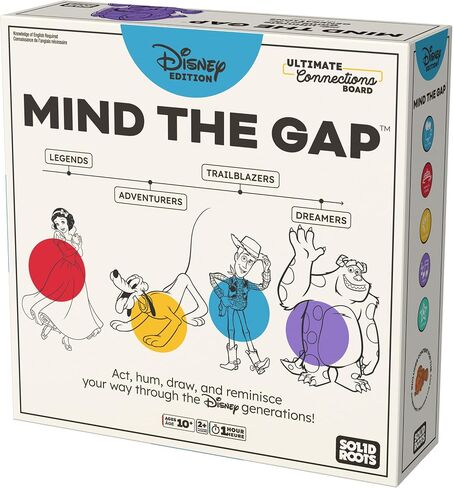 ألعاب ماجستير تدور ، Solidroots Minle The Gap Disney Edition ، لعبة التوافه السحرية للأجيال مع Trivia Disney New ، Night Family Game ، 2+ لاعبين ، للأعمار من 10 إلى 10 سنوات in Saudi Arabia