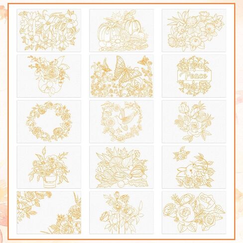 30 Sheets Watercolor Coloring Book, A5 (8.3 x 5.8) Watercolor Workbook, 140 lb/300 GSM Flower Water Color Book for Adults, Creative Art Craft Gift for Beginners in Saudi Arabia