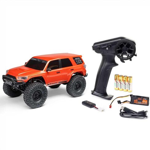 شاحنة RC المحورية 1/24 SCX24 Toyota 4Runner 4x4 RTR زاحف الصخور ، RTR (البطارية والشاحن المشمولة) الرمادي ، AXI-2035T2 in Kuwait