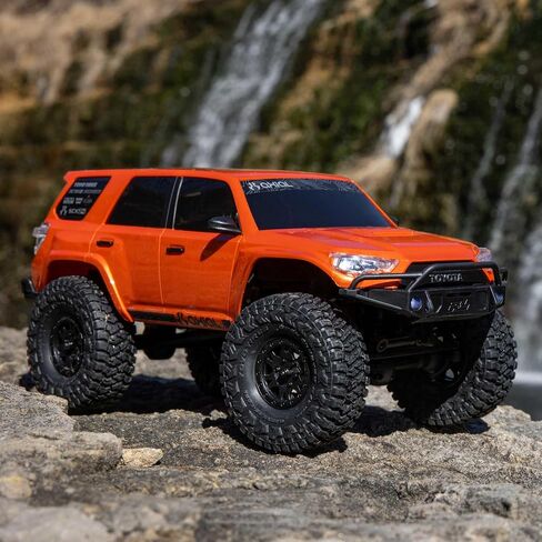 شاحنة RC المحورية 1/24 SCX24 Toyota 4Runner 4x4 RTR زاحف الصخور ، RTR (البطارية والشاحن المشمولة) الرمادي ، AXI-2035T2 in Kuwait