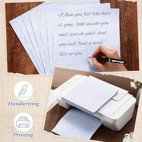 Epakh 200 Sheets Old Age Parchment Paper 8.5 x 11 Inch Standard Letter Vintage Colored Old Parchment Semblance Double Side Printing Paper(Light Beige) in Saudi Arabia
