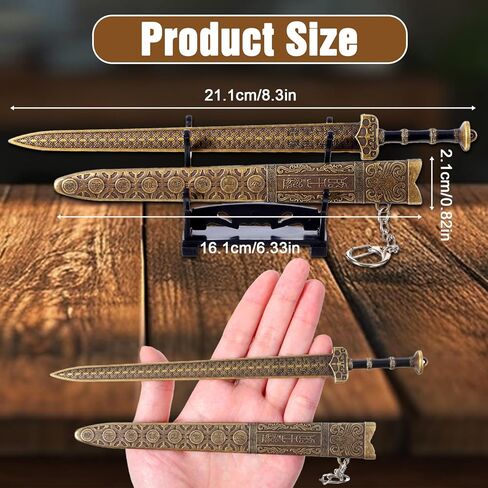 Ancient Sword Letter Opener with Sheath and Display Stand, Decorative Vintage Letter Opener Sword Mail Open Tool Envelope Slitter Zincalloy Blade in Saudi Arabia