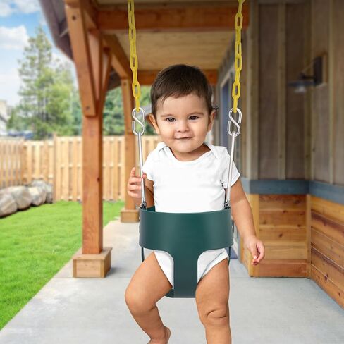 Sorbus Baby Swing - High Back Full Toddler Swing, Bucket Swing for Infants and Toddlers, with Coated Chains Fully Assembled Swing Set Accessories - Durable and Comfortable - Ages 6 Months and Up in Saudi Arabia